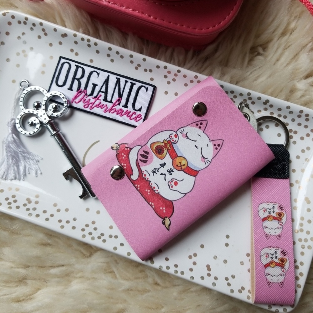 3 For $15 NWT Lucky Cat Key Case Wallet